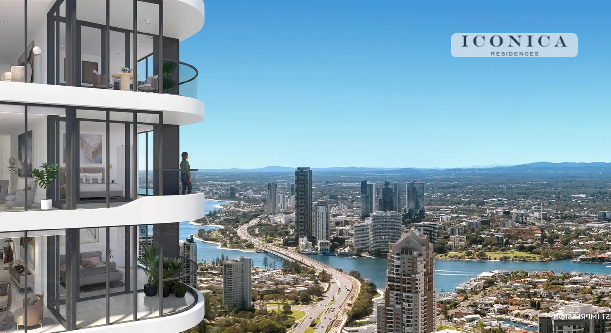 Iconica Meriton Surfers Paradise - Luxury Living Room